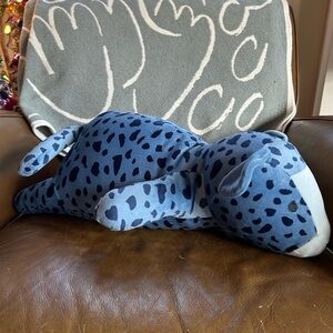 Pillowfort Weighted Blue and Black Spotted Plush Cheetah - NWT